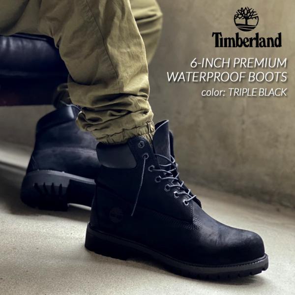 Timberland 6-INCH PREMIUM WATERPROOF BOOTS TRIPLE BLACK ティンバーランド 6インチ プレミアム ブーツ ( 黒 ブラック メンズ 010073-0