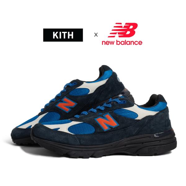 KITH × NEW BALANCE ニューバランス 993 キス コラボ スニーカー U993MG MADISON SQUARE GARDEN ( ブラック ブルー 黒 青 990 991 992 )