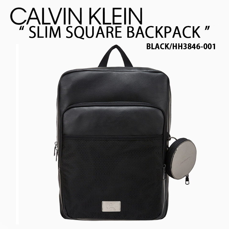 Calvin Klein カルバンクライン バックパック SLIME SQUARE BACKPACK BLACK CK ロゴ リュック スクエアバッグ バッグ BAG HH3846-001