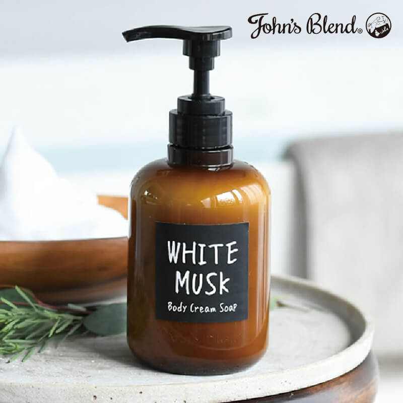 ジョンズブレンド ボディクリームソープ ボディソープ ホワイトムスク フレグランス メンズ レディース 本体 保湿