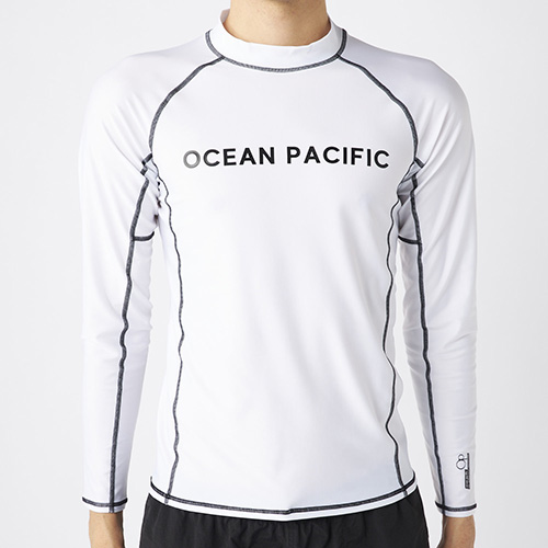 オーシャンパシフィック Ocean Pacific OP ラッシュガード 長袖 マリンスポーツ メンズ 515477-WT