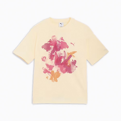 商品情報 PUMA MIX CLOTH素材を使用したグラフィックTシャツです。 快適な着心地を実現する吸湿速乾性に優れたPUMA MIX CLOTH素材を使用しているため、１日中さらっと着用いただけま