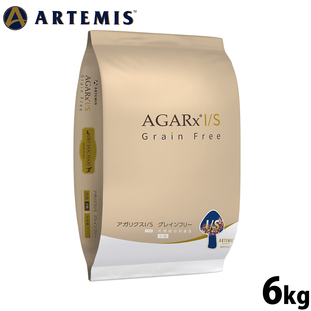 アーテミス ARTEMIS アガリクス I/S ドッグフード グレインフリー 小粒 6kg