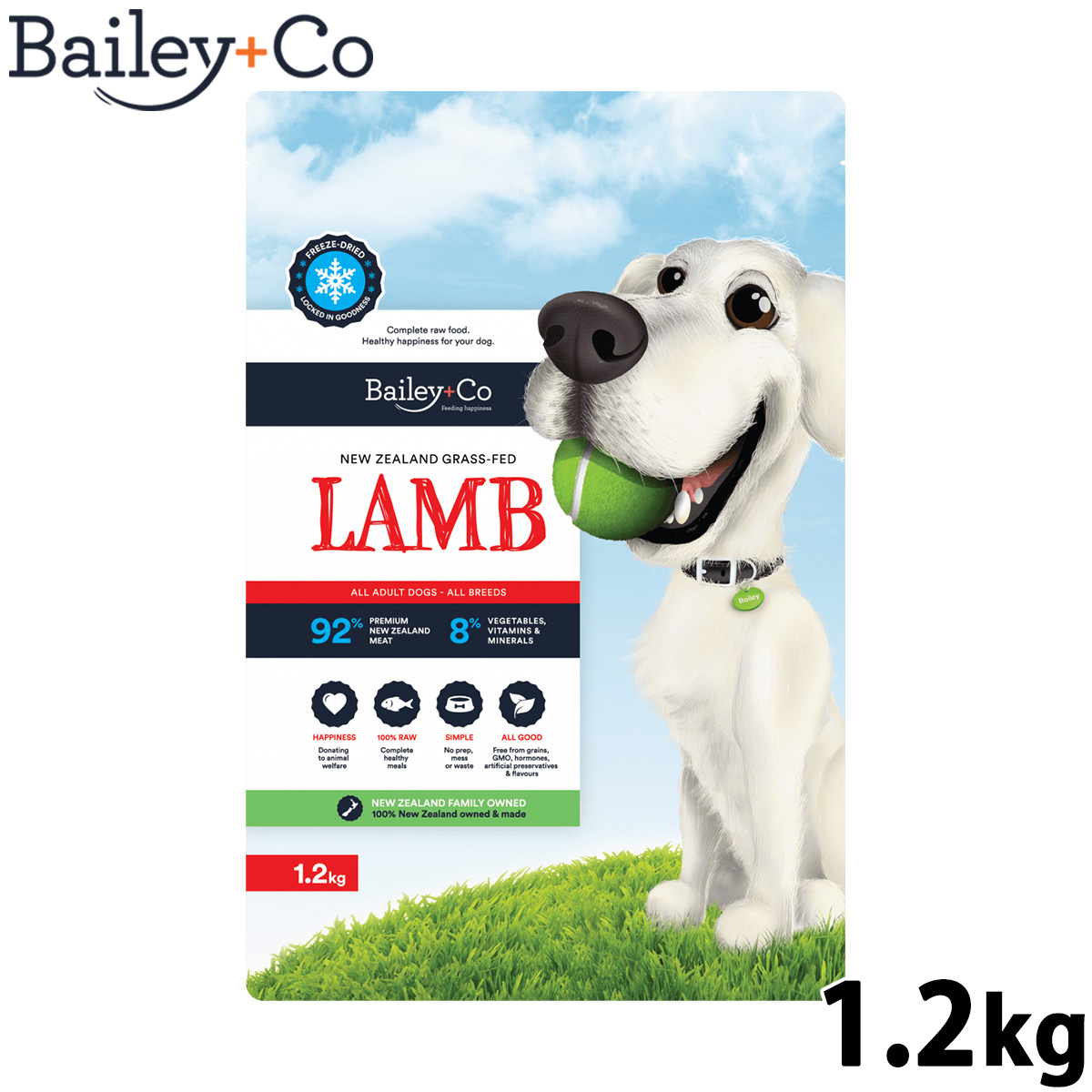 ベイリーコー Bailey+Co ドッグフード フリーズドライ コンプリート ラム 1.2kg