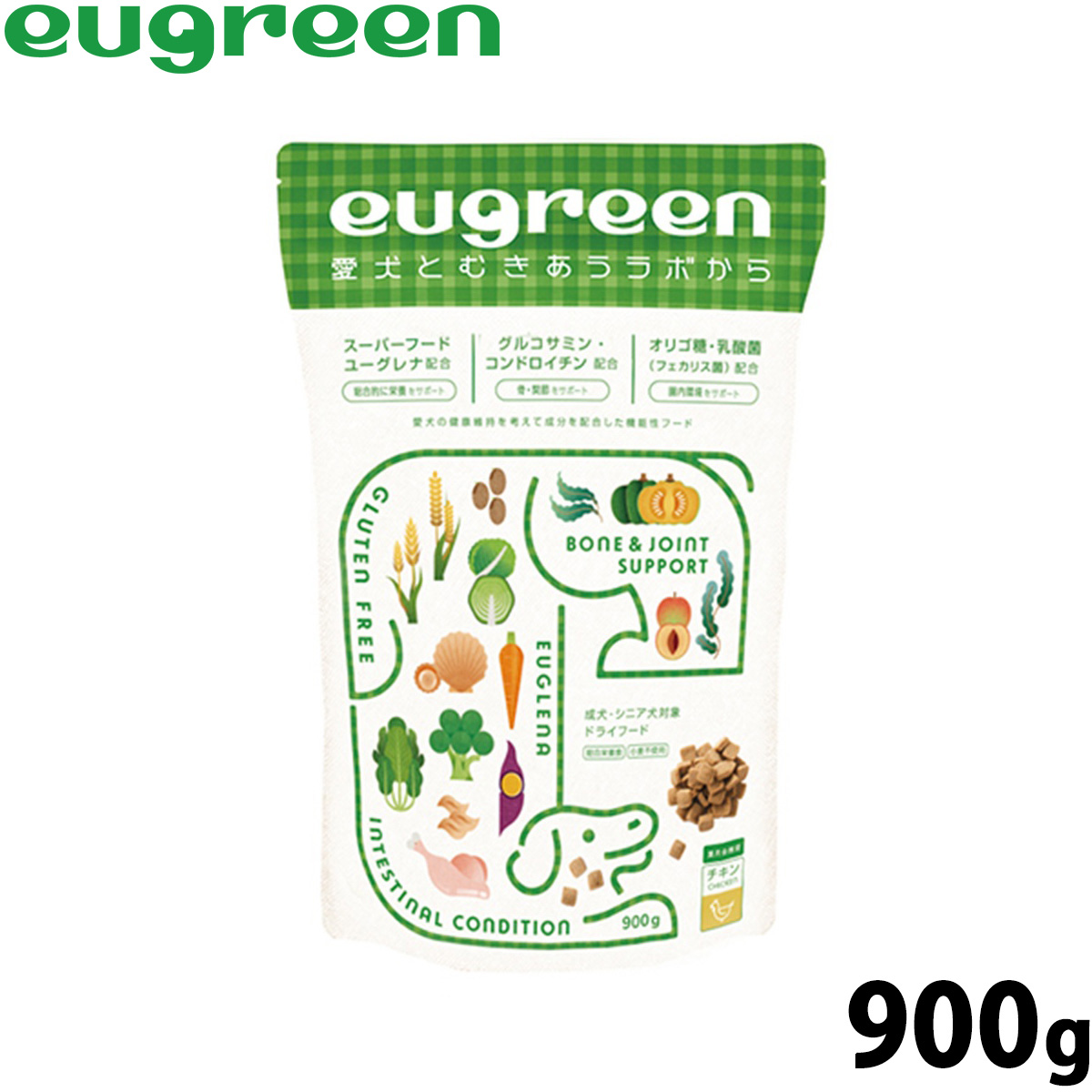 ユーグリーン ドッグフード 機能性総合栄養食 チキン 900g