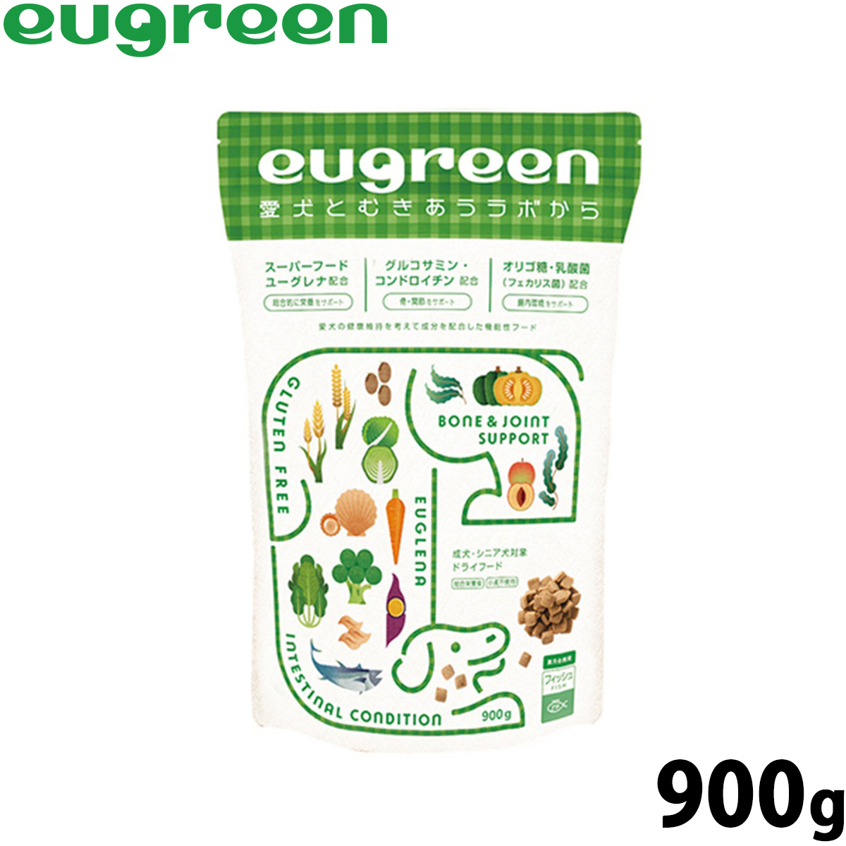 ユーグリーン ドッグフード 機能性総合栄養食 フィッシュ 900g