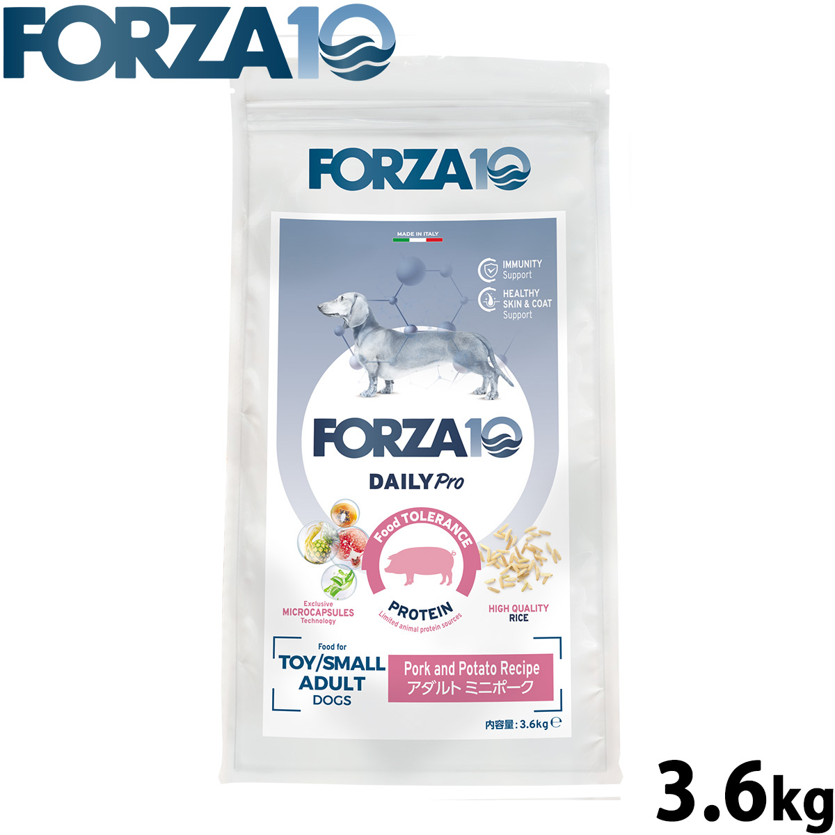 フォルツァ10 Forza10 ドッグフード デイリープロ Daily Pro アダルトミニ ポーク 3.6kg