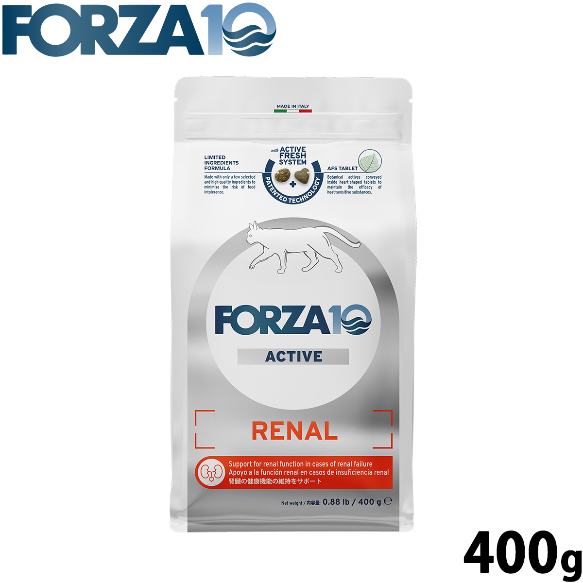 フォルツァ10 Forza10 キャットフード リナールアクティブ 腎臓ケア用食事療法食 400g