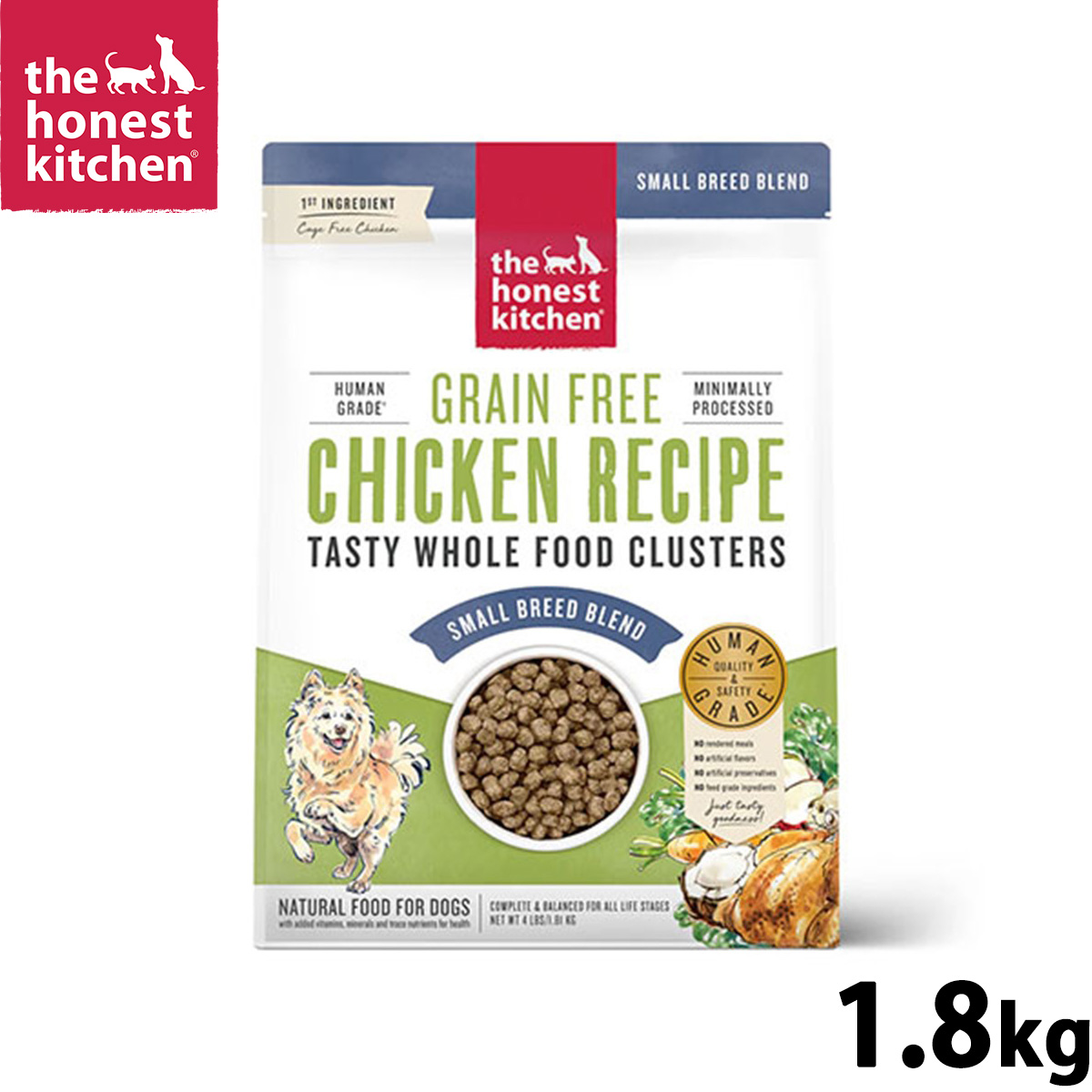 オネストキッチン クランチ ドッグフード グレインフリー チキン 1.8kg