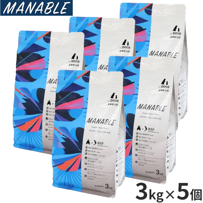 3袋 ドッグフード MANABLE マナブレ　3kg 全年齢対象 楽天市場】【成犬用 ペットフード】MANABLE マナブレ