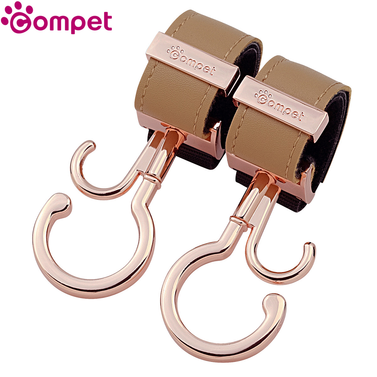 コムペット compet ペットカートフックBOX ピンクゴールドx合皮ミルクティー