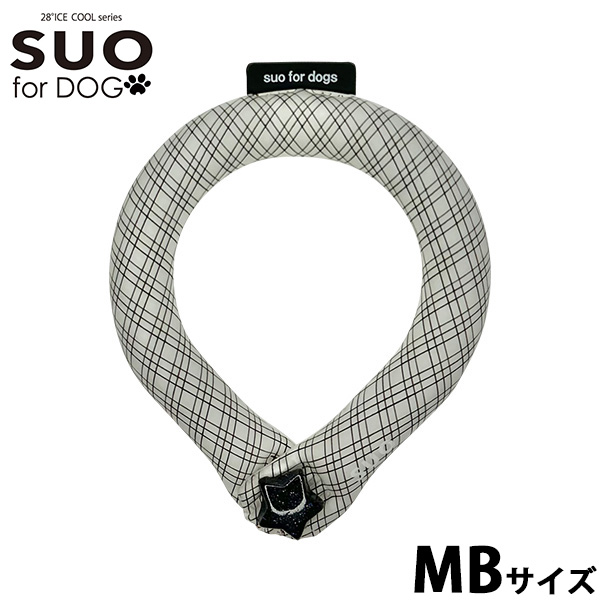 スオ リング フォー ドッグ SUO RING for dogs 28°ICE グラデチェック デコレボタン付 MB ブラック