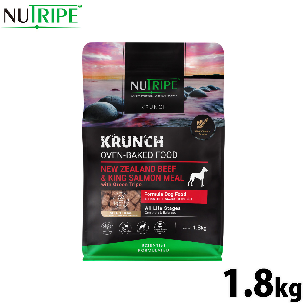 ニュートライプ NUTRIPE ドッグフード  クランチ オーブンベークド ビーフwithグリーントライプ 1.8kg