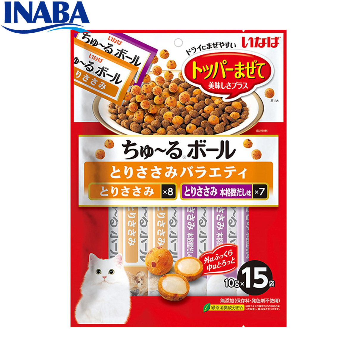 いなば 猫用 ちゅ～るボール とりささみバラエティ 10g×15袋