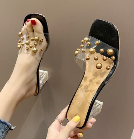 クリア サンダル 靴 l きれいめ 上品 大人可愛い