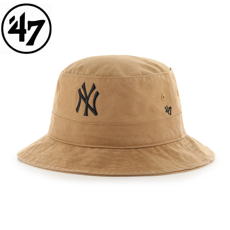 47 フォーティセブン ヤンキース '47 バケットハット キャメル メンズ レディース 春 夏 秋 冬 日焼け防止 ギフト プレゼント 旅行