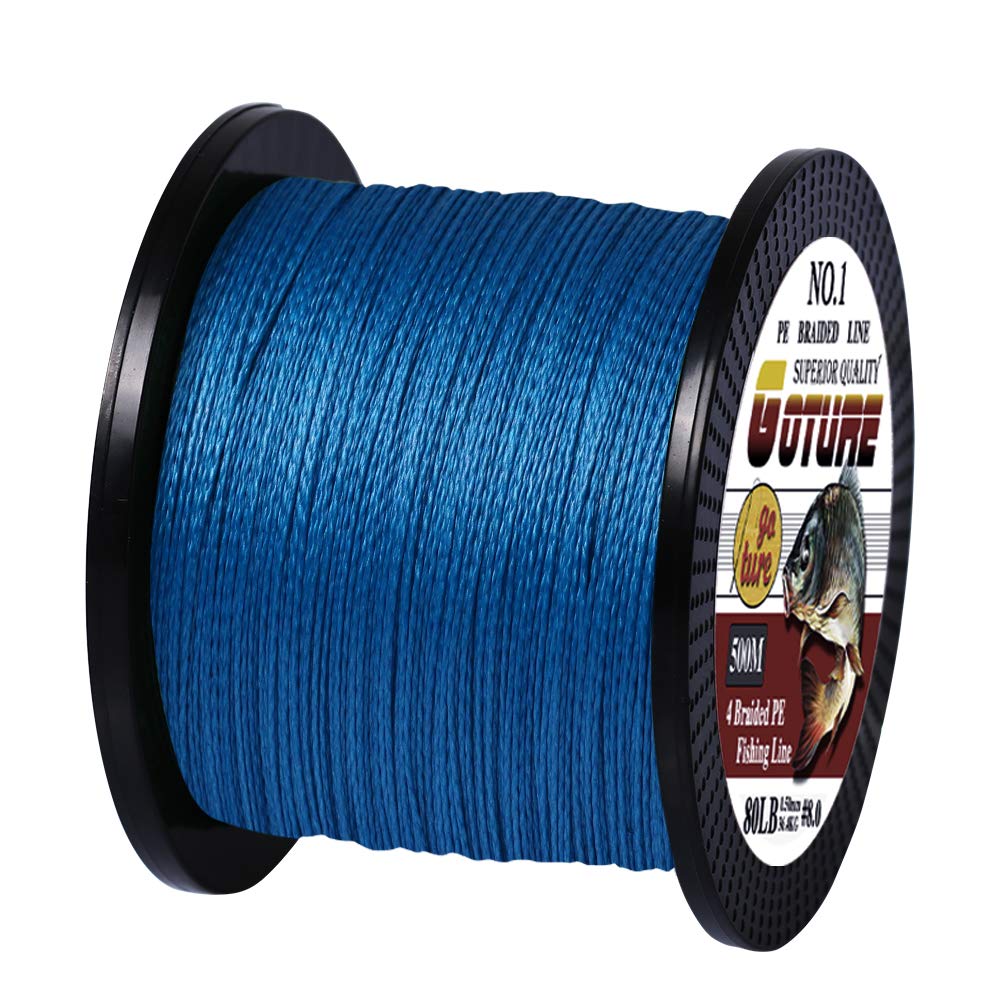 ブルー 6号（50LB/22.7KG/0.4mm) Goture 強力PEラインpe 6号 釣糸 4本編み PE 釣りライン 高強度 高耐久 高飛距離 耐磨耗 低伸度 500m ブルー【耐久性】劣化や