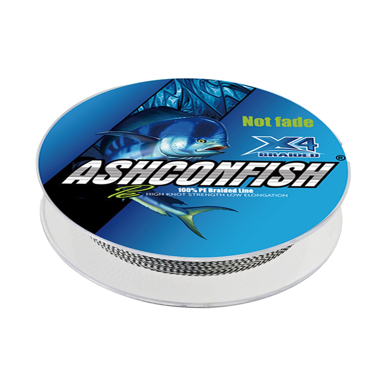 7号（80LB/36.2KG） ４編 ブラック＆ホワイト 100M Ashconfish PEライン 色落ちしない 釣り糸 100M ブラック＆ホワイト（0.4号 0.6号 0.8号 1号 1.2号 