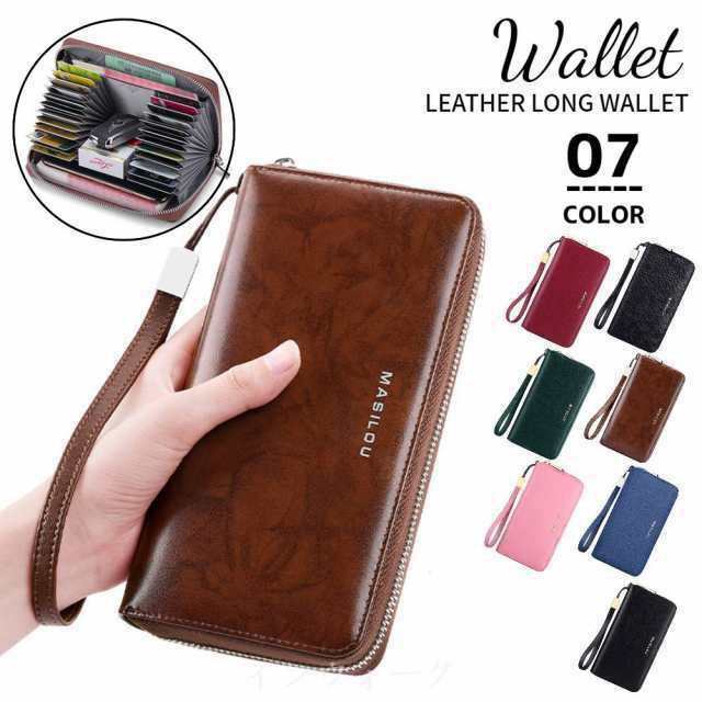 【商品名】 長財布 メンズ レディース 本革 ラウンドファスナー 財布 本革 レザー 大容量 スマホも入る カード入れ 多い 仕分け スキミング防止 おしゃれ 可愛い 軽量 大人可愛い 使いやすい シ