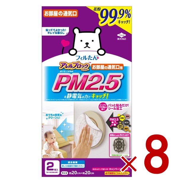 ●アレルブロックフィルター PM2.5対応 ●お部屋の通気口にホコリがたまるのを防ぐフィルター ●空気中の微小粒子状物質、アレル物質、PM2.5までキャッチ！ ・静電気を用いて通気口に入り込む微小粒子