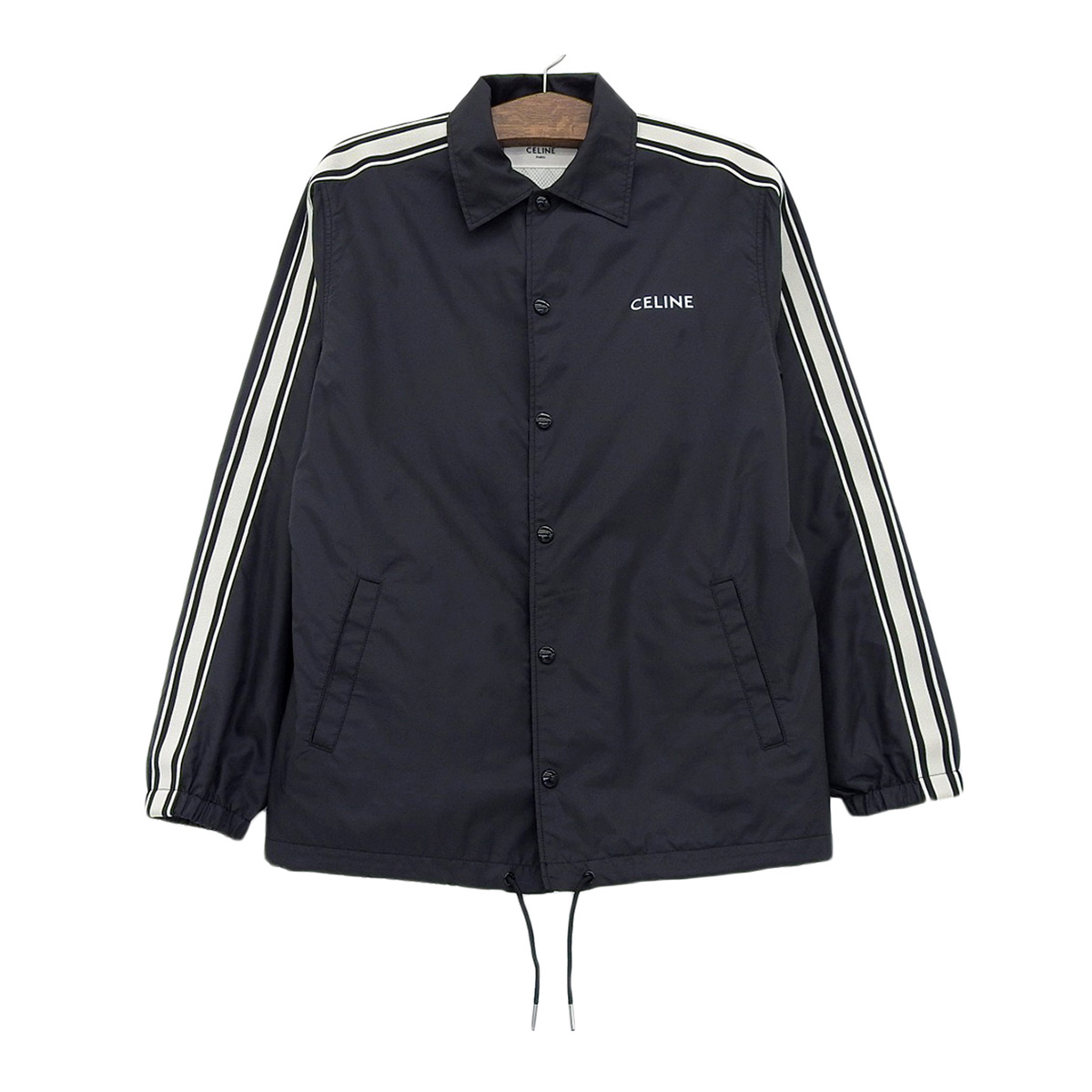 セリーヌ ロゴ ナイロンジャケット 2W01C281X メンズ ブラック CELINE 中古 【アパレル・小物】