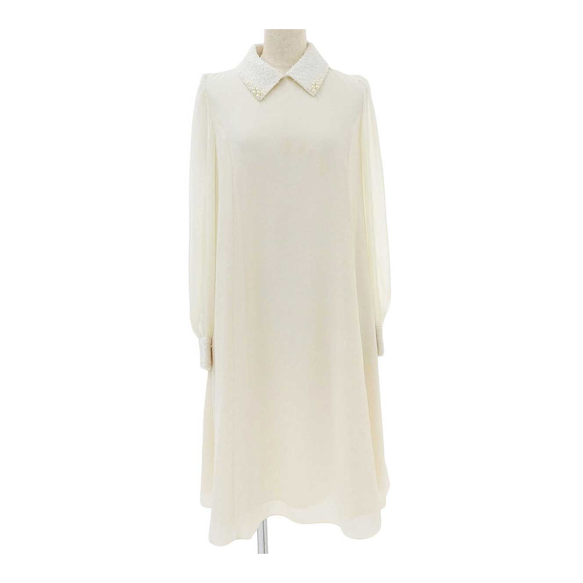 フォクシー Dakota ダコタ ドレス ワンピース 44180 S00E604TF レディース アイボリー FOXEY 中古 【アパレル・小物】