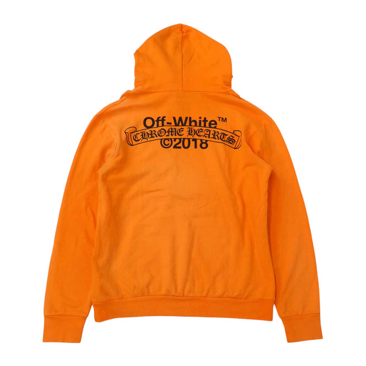 [商品番号] 260774 [ブランド名] クロムハーツ [商品名] Off-White コラボ ロゴ バック プリント プルオーバー フーディ メンズ [付属品] 鑑定カード（RINKAN） [サイ