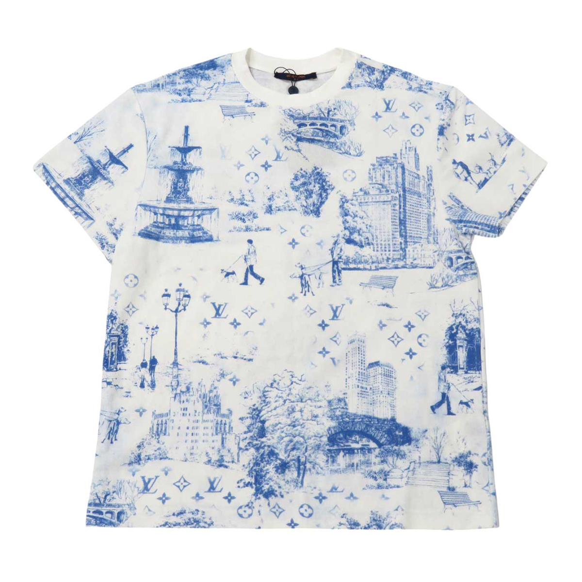 [商品番号] 260807 [ブランド名] ルイヴィトン [商品名] プリント コットン ピケ Tシャツ モノグラム メンズ [付属品] 箱 [型番] 1AGJZ2 [サイズ] S 着丈約67cm 肩