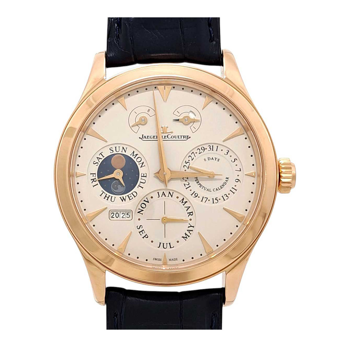 ジャガールクルト マスター エイトデイズ パーペチュアル Q1612520 手巻き ピンクゴールド メンズ JAEGER-LECOULTRE 中古 【時計】