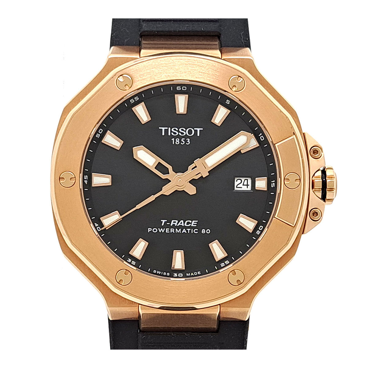 ティソ T-レース パワーマティック80 T141.807.37.051.00 自動巻き ゴールドメッキ メンズ TISSOT 中古 【時計】