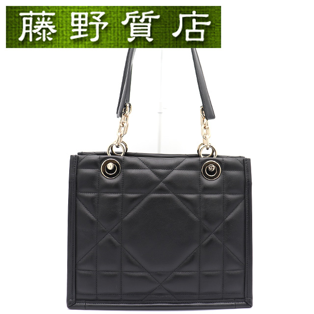 クリスチャン ディオール Christian Dior エッセンシャル トートバッグ スモール アーキカナージュ ブラック 黒 ゴールド金具 M8720OZVJ