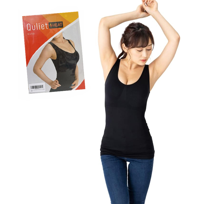 翌日発送 キュリエット ブラトップ キャミソール ヒート Quliet BraTop HEAT 着圧 発熱 防寒 レディース 女性用 インナー フリーサイズ