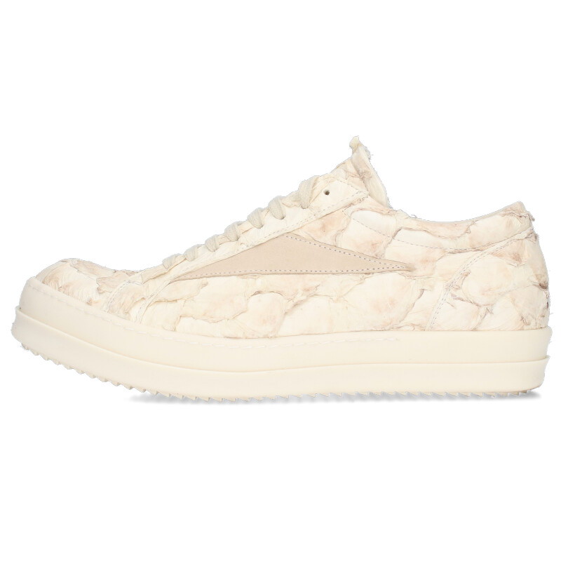 リックオウエンス サイズ:43 VINTAGE SNEAKS RR02D6897 ピラルクレザーローカットスニーカー 中古 SB01