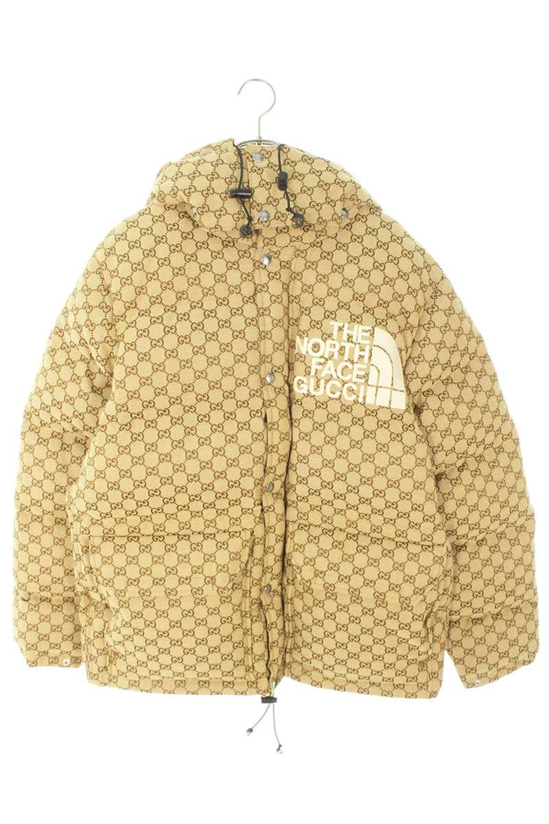 グッチ ノースフェイス サイズ:L 22SS 670766 Z8APX GGキャンバスボンバーダウンジャケット 中古 OM10