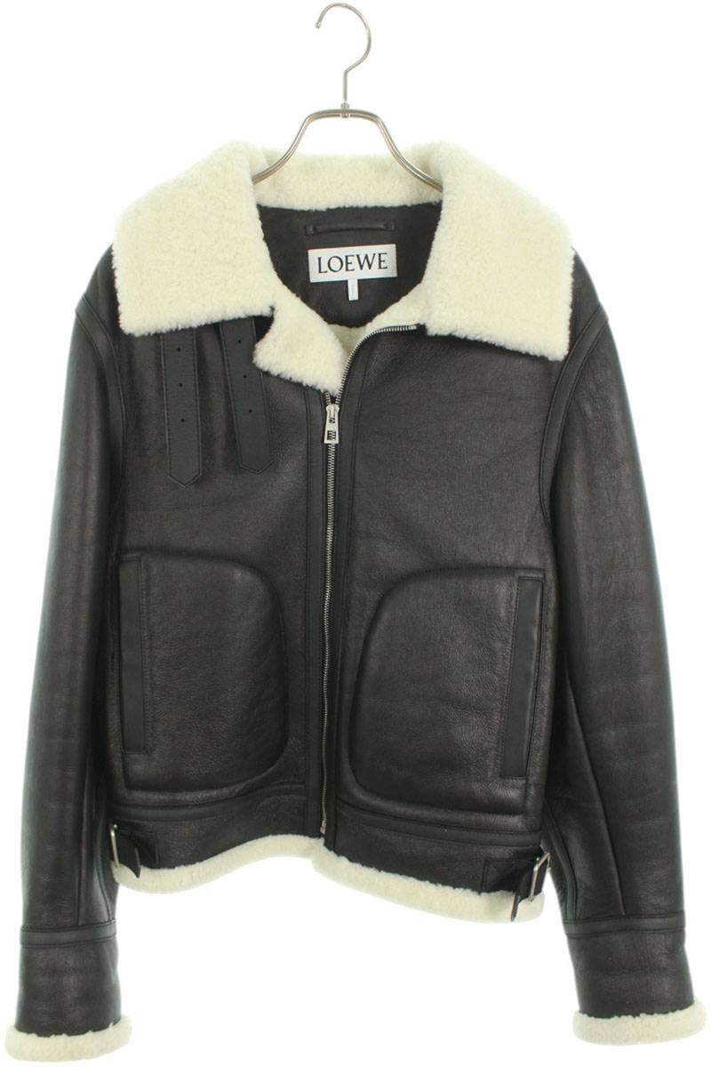 ロエベ サイズ:44 H526Y19L60 ムートンレザーレザージャケット 中古 BS55