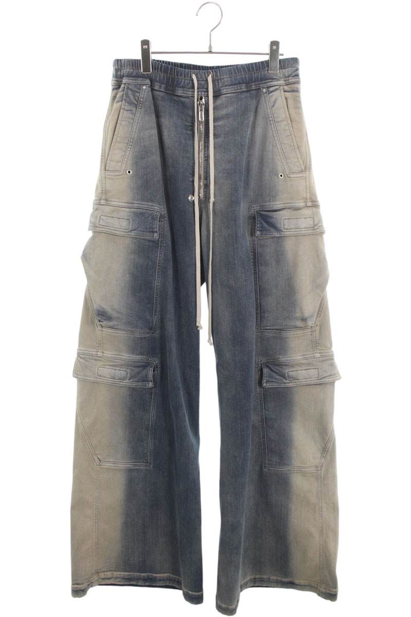 リックオウエンス 23SS RR01C4308-SDMPDE DOUBLE CARGO JUMBO BELAS ダブルカーゴジャンボベラロングパンツ 中古 SB01