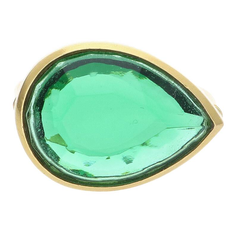 バカラ マリーエレーヌドゥタイヤック サイズ:51/10号 K18YGイエローゴールドグリーンストーンリング 中古 BS99