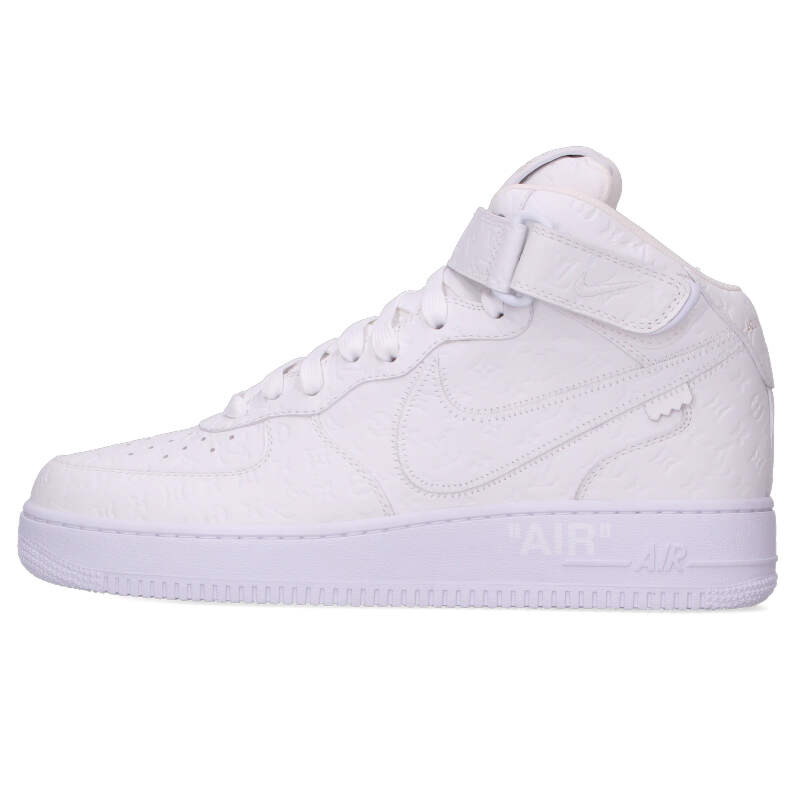 ルイヴィトン ナイキ サイズ:10 AIR FORCE 1 MID モノグラムレザーミッドカットスニーカー 中古 OM10