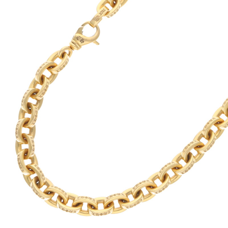 クロムハーツ サイズ:18inch 22K PAPER CHAIN LRG ラージペーパーチェーン ゴールドネックレス 中古 SJ02