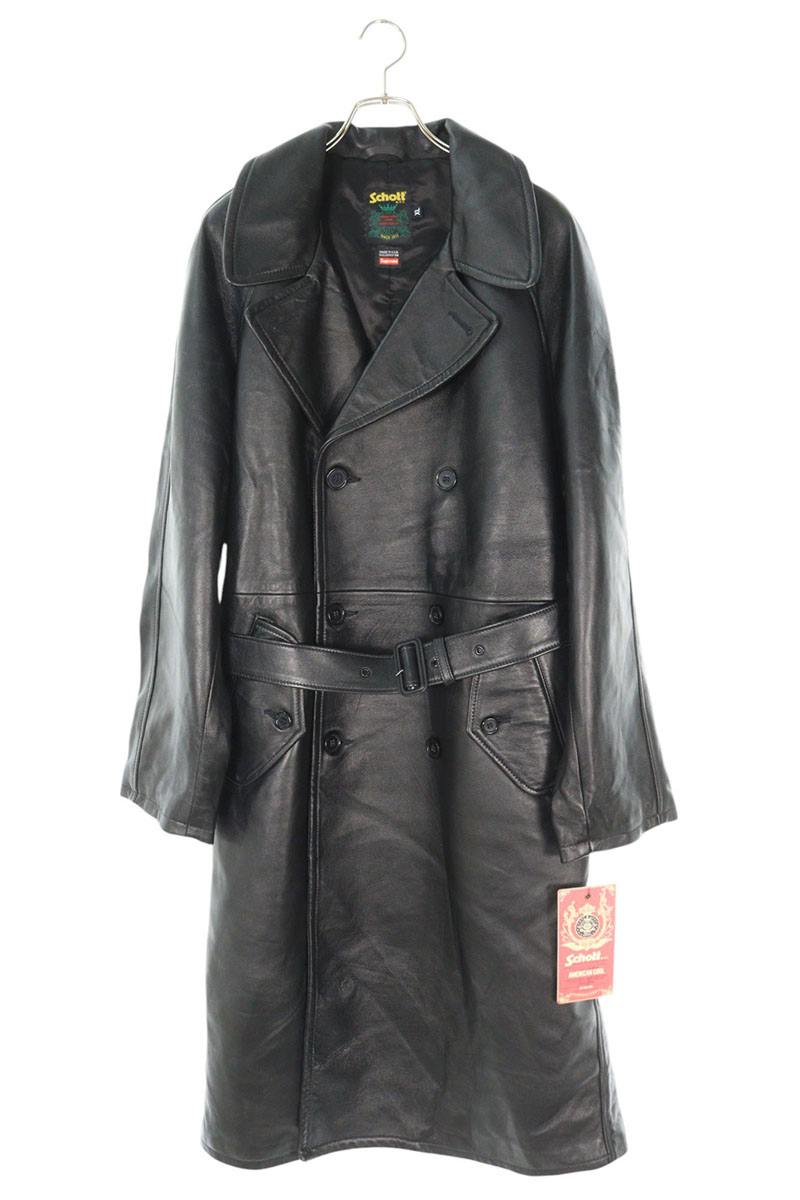 シュプリーム ショット サイズ:XL 23AW Schott Leather Car Coat カーコートレザージャケット 中古 OM10
