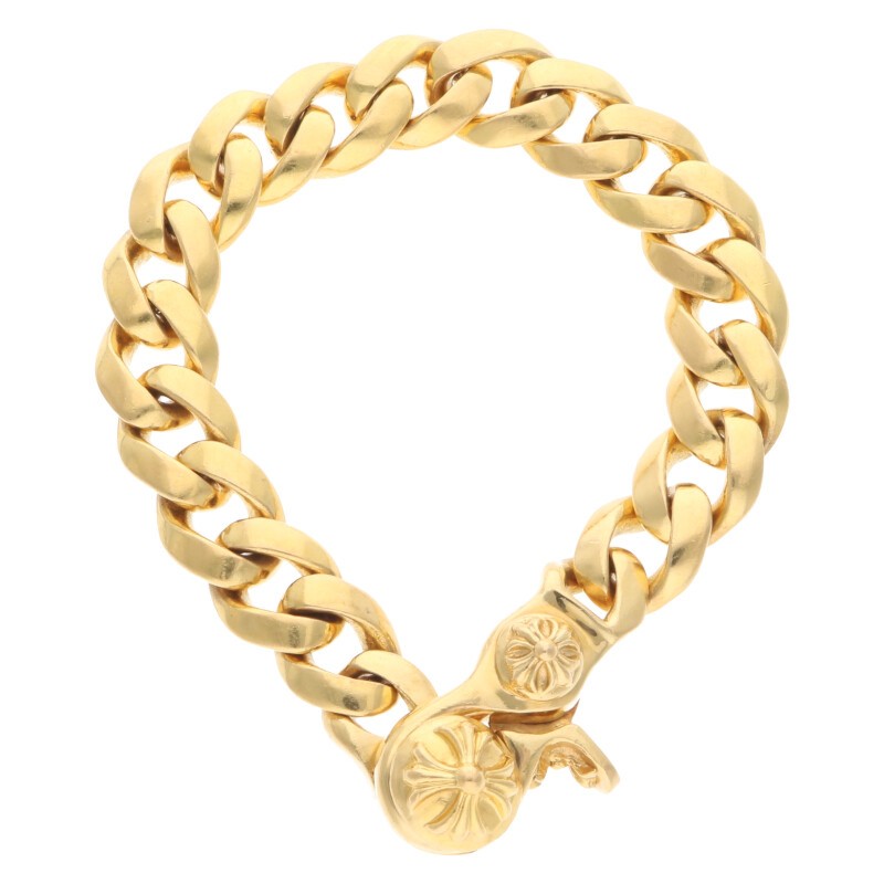 クロムハーツ サイズ:18LINK 22? SMALL CLSC CHN LNK ゴールドブレスレット 中古 SJ02