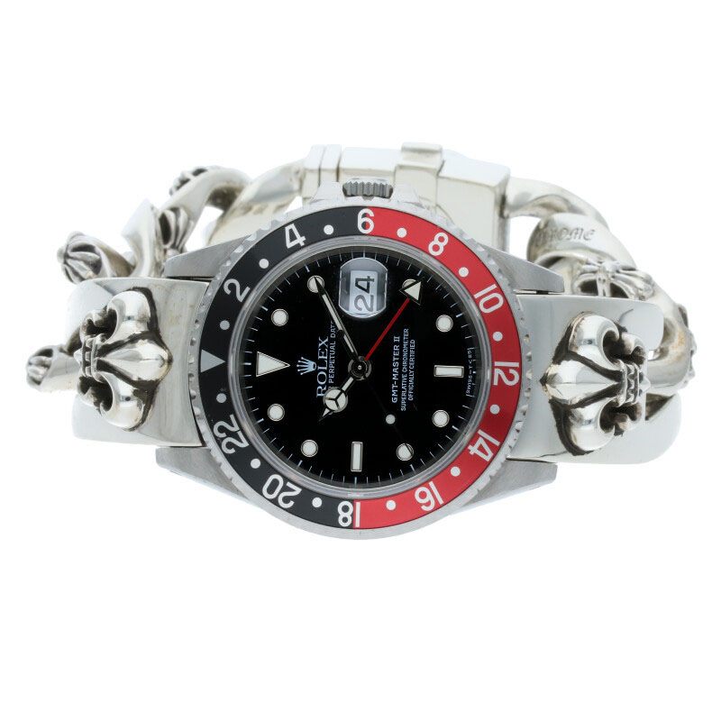 クロムハーツ 16710 GMTマスターII BSフレアファンシーリンク腕時計 中古 OK15