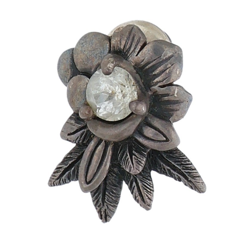 ブラッディマリー アバロン ピアス 鮑花 石入りシルバーピアス 中古 BS99