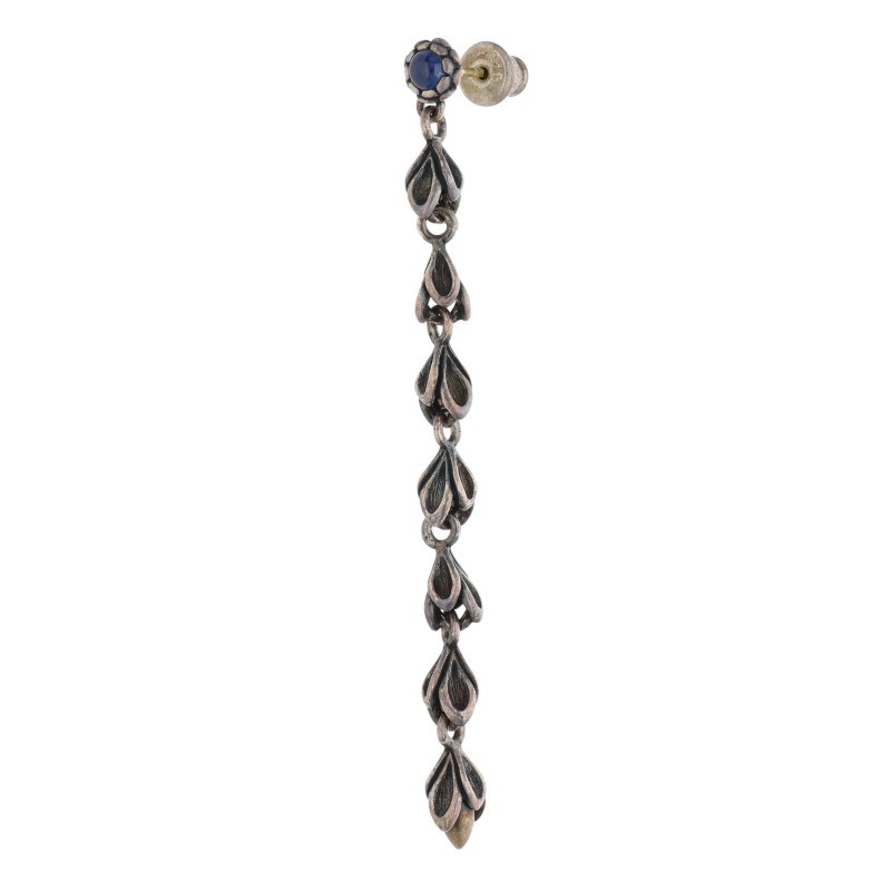 ブラッディマリー サージピアスシングルサファイア シルバードロップピアス 中古 BS99