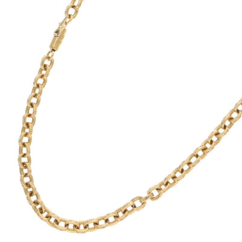 クロムハーツ サイズ:30inch 22K PAPER CHAIN 30 ペーパーチェーン30inch ゴールドネックレス 中古 SJ02