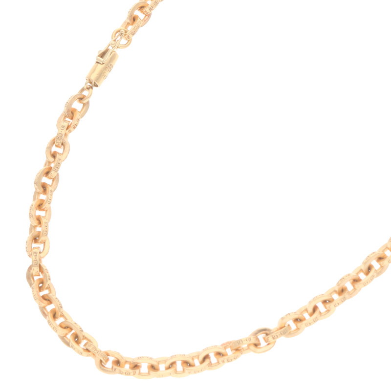 クロムハーツ サイズ:28inch 22K PAPER CHAIN 28 ペーパーチェーン28inch ゴールドネックレス 中古 SJ02