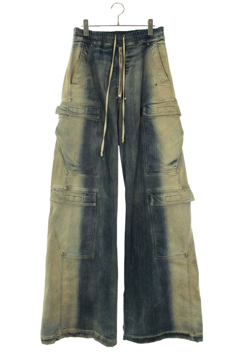 リックオウエンス サイズ:48 23SS RR01C4308-SDMPDE DOUBLE CARGO JUMBO BELAS ダブルカーゴジャンボベラロングパンツ 中古 SS13