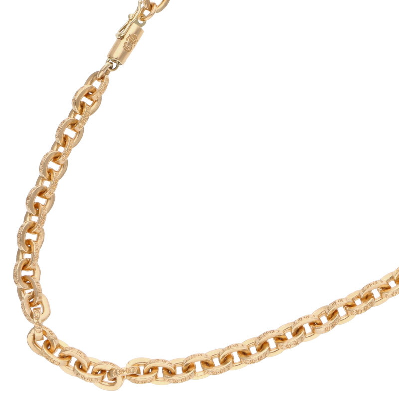 クロムハーツ サイズ:30inch 22K PAPER CHAIN 30 ペーパーチェーン30inch ゴールドネックレス 中古 NO05