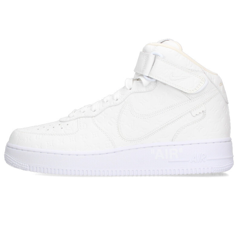ルイヴィトン ナイキ サイズ:9 AIR FORCE 1 MID モノグラムレザーミッドカットスニーカー 中古 SB01