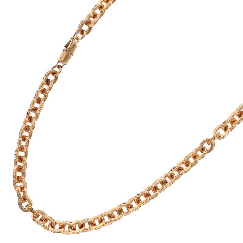 クロムハーツ サイズ:24inch 22K PAPER CHAIN 24 ペーパーチェーン24inch ゴールドネックレス 中古 GZ11
